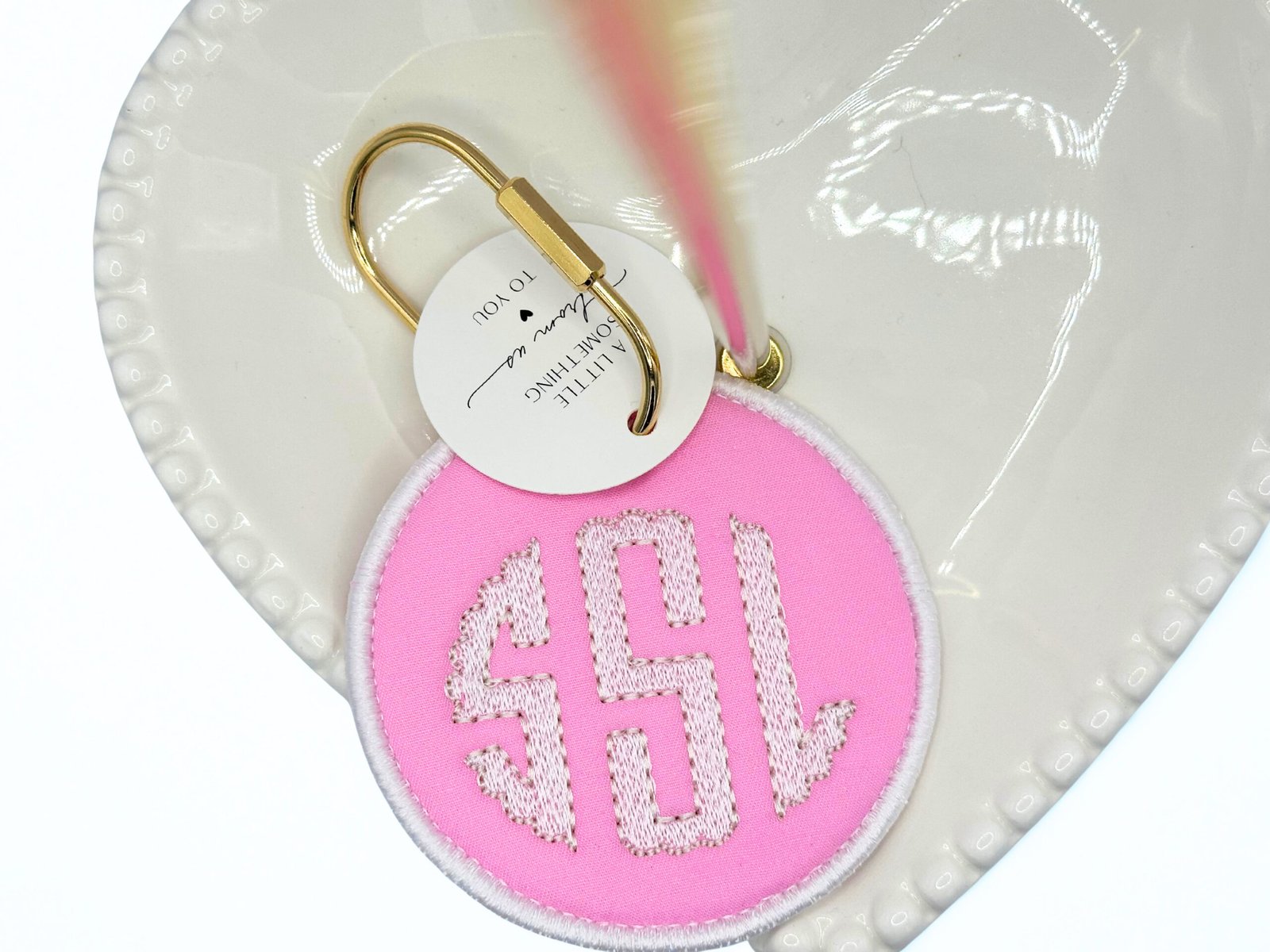 monogram scallopped tag monogram scallopped tag