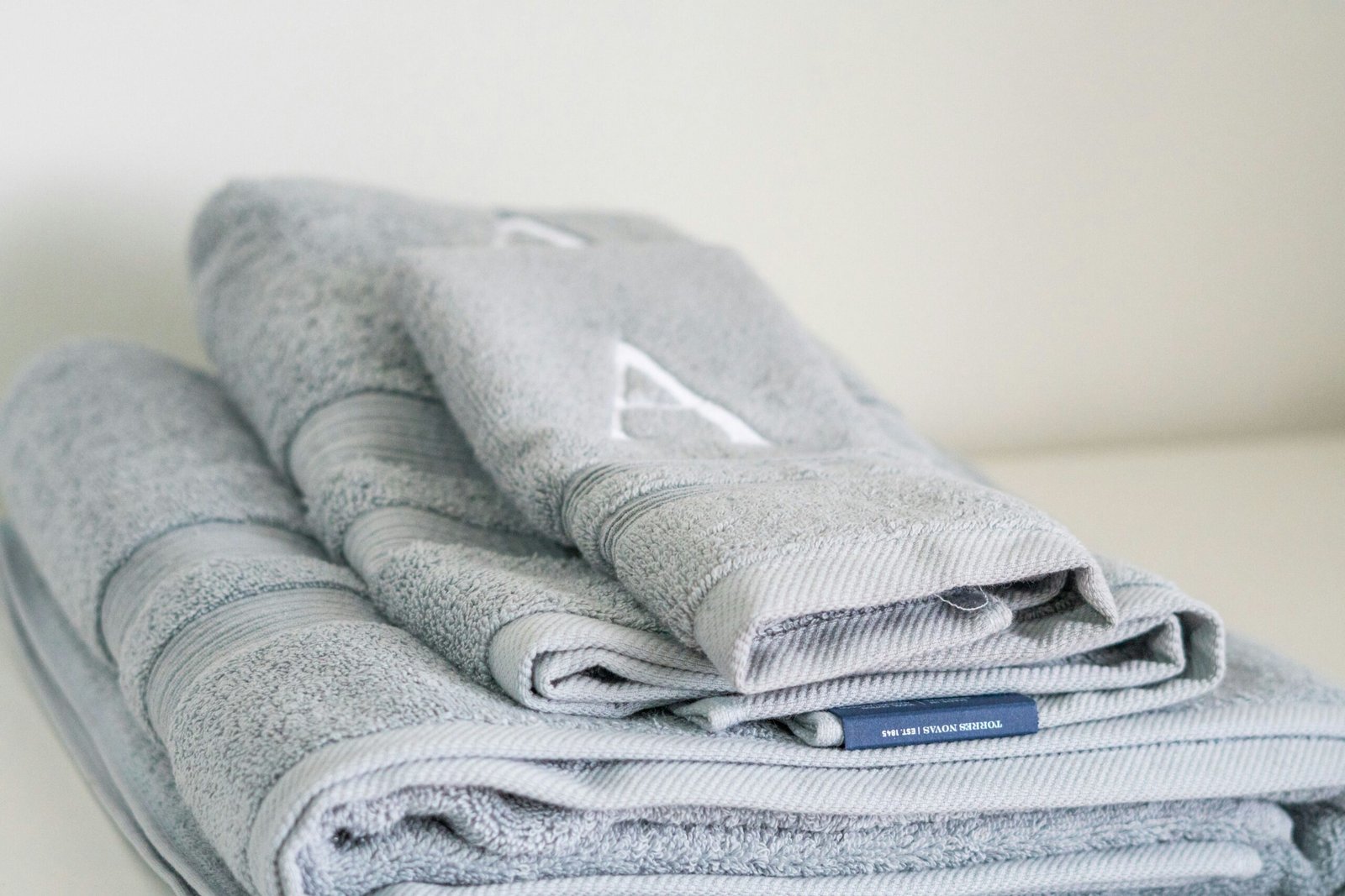 Embroidered monogram towels