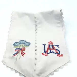 personalized gingham wreath sash – classic embroidered monogram, name & icons