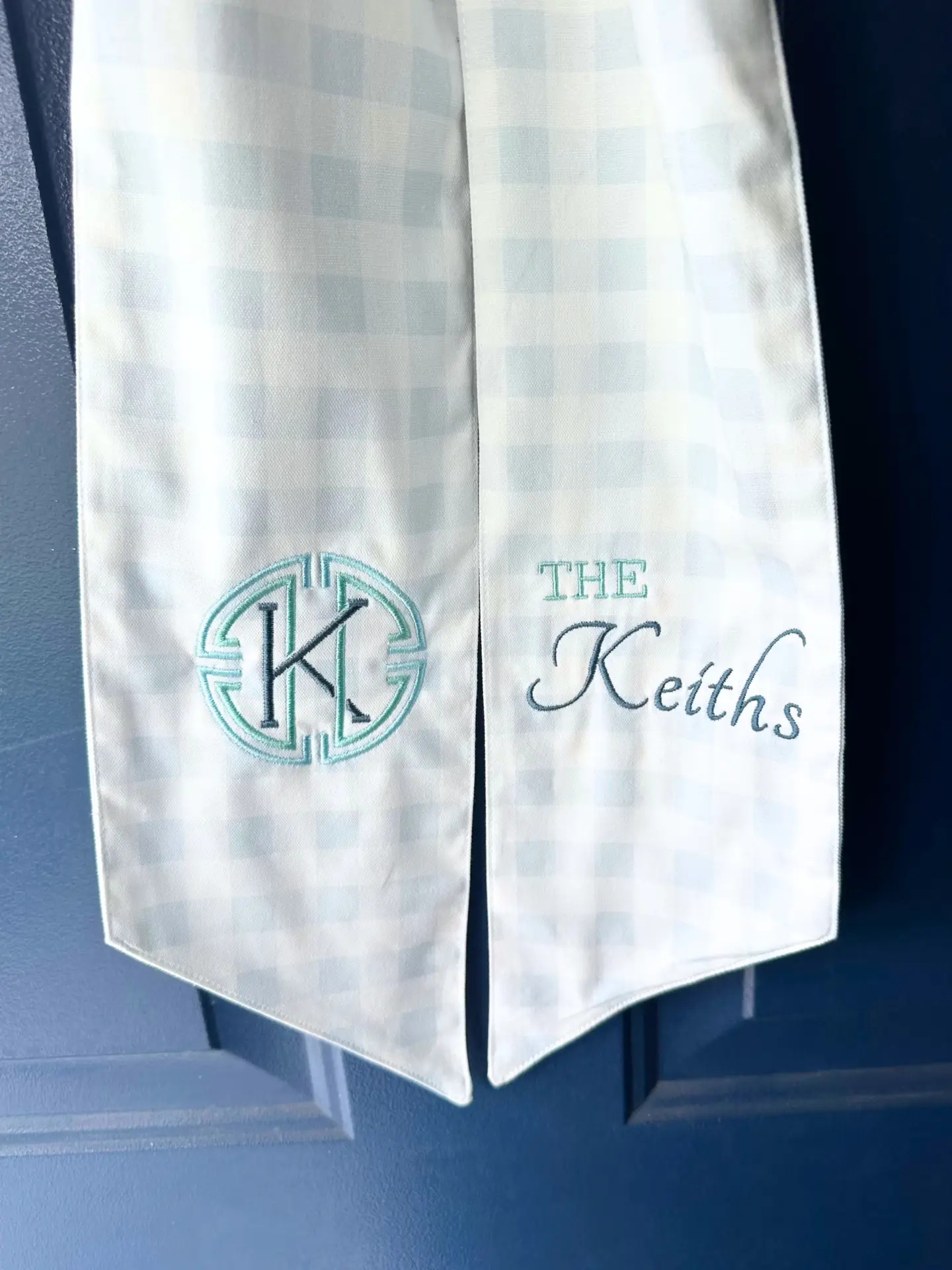 gingham wreath sash gingham wreath sash