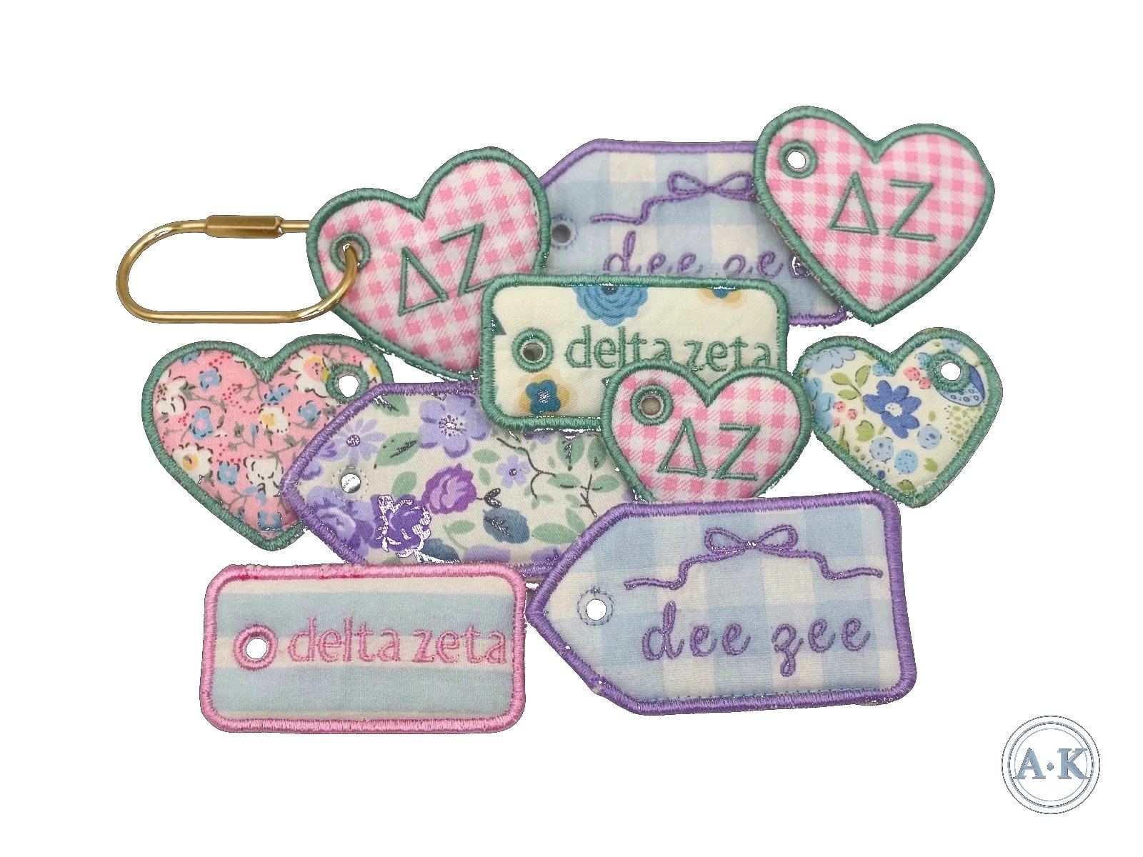 greek sorority bag tag white ak greek sorority bag tag white ak